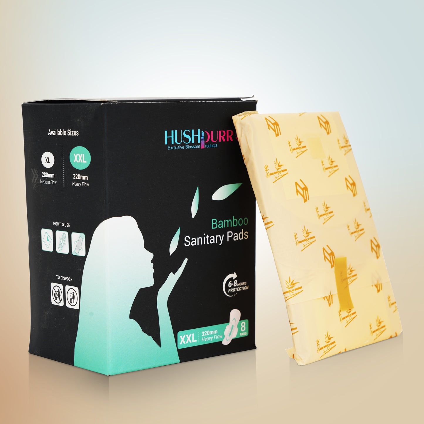 Bamboo Sanitary Pads Pack of 8