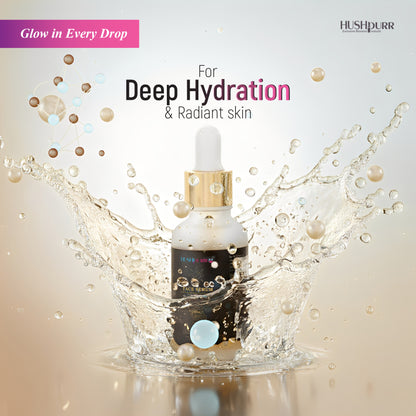 Anti-aging serum with Vitamin C and Hyaluronic Acid improves elasticity