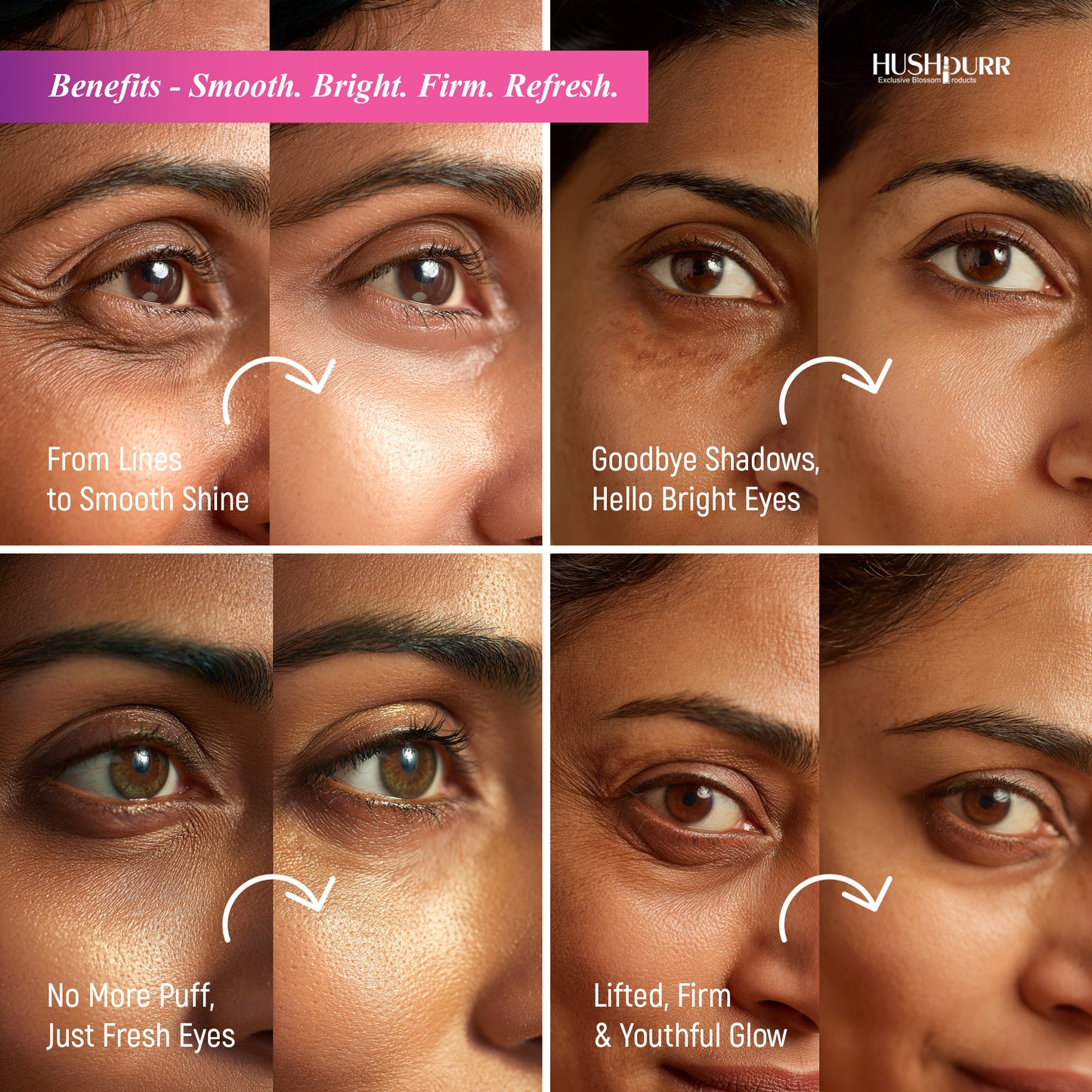 Cooling roller eye serum for brightening and depuffing eyes