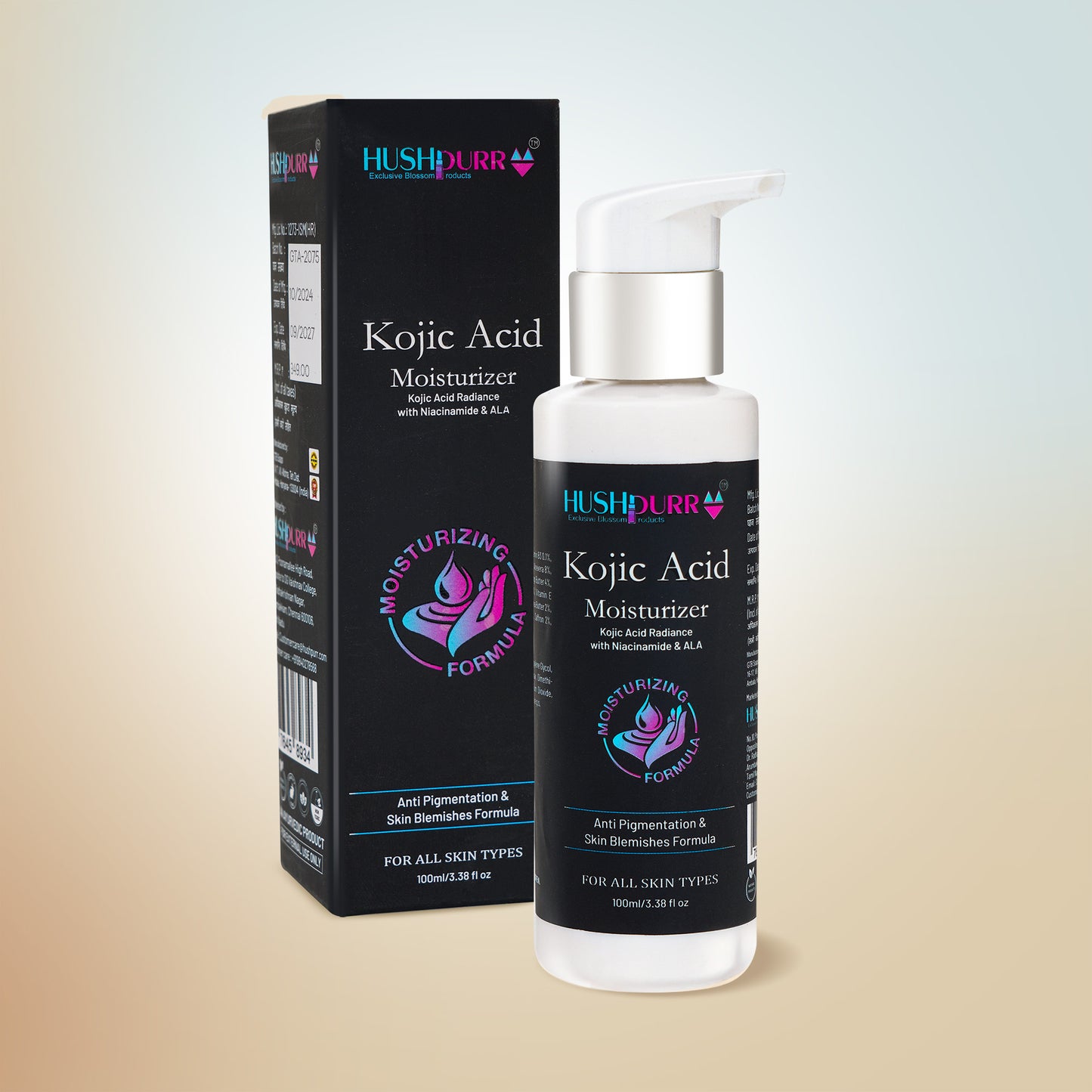 HushPurr Kojic Acid Moisturizer for dark spots and pigmentation