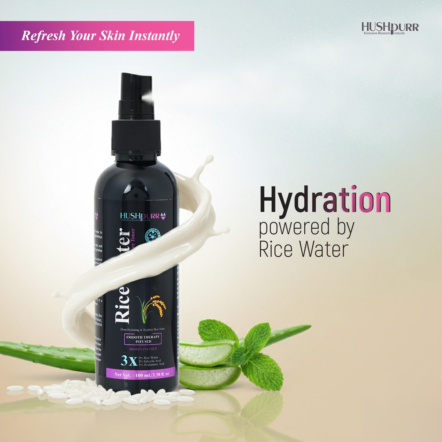 pH balanced toner that tightens pores and hydrates for glowing skin