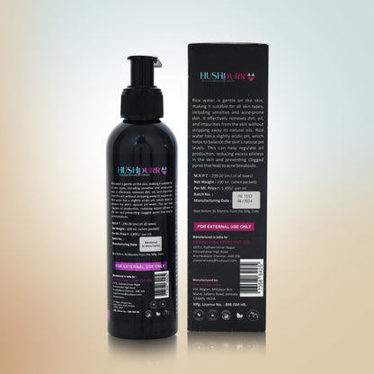 Natural rice extract face wash that brightens and evens skin tone