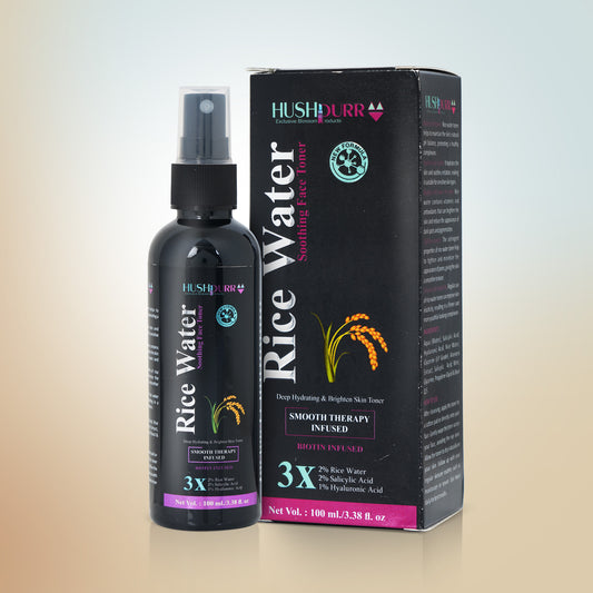 Rice Water Face Toner by HushPurr for Korean glass skin and pore tightening