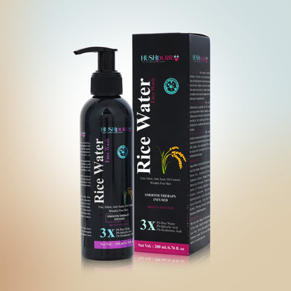 Rice Water Face Wash by HushPurr for brightening and glowing skin