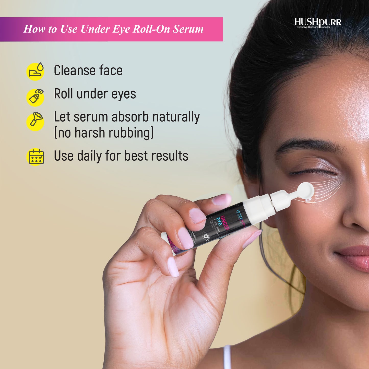 Under eye roll on serum for men and women